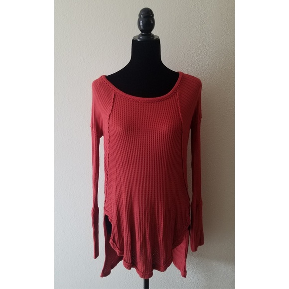 Free People Tops - 3/15$ Free People orange ventura longsleeve top